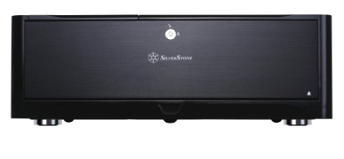 Gabinete SilverStone Technology para HTPC con panel frontal de aluminio, formato Micro-ATX, 2 bahías de intercambio en caliente, 3 ventiladores silenciosos de 120 mm y puertos USB 3.0 x2, color negro (modelo GD06B-USA) miniatura 4