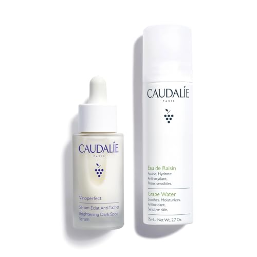 Caudalie Vinoperfect Brightening Dark Spot Serum and Travel Size Grape Water Face Mist