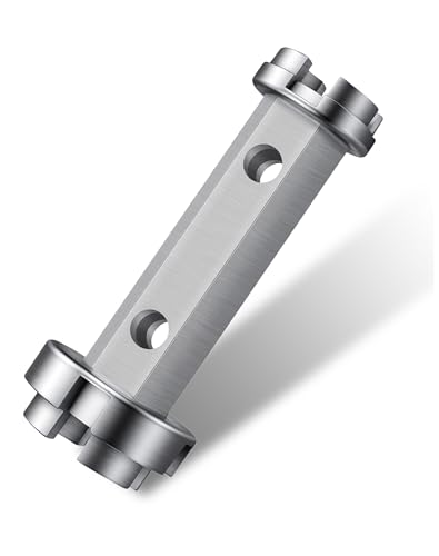 JTWKING Tub Drain Remover & Basin Wrench, Dual Ended Ratchet Wrench Use to Install and Remove Most Bath and Shower Drains and Closet Spuds Square Plastic Toilet Seat Nuts