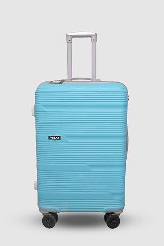 Image of ABS Hard Suitcase 80 cm Check in Luggage, Trolley Bag with Smooth 8 Wheel System Combination Lock and Strong Zipper | Carry On Travel Case for Air, Road and Weekend Trips | Teal