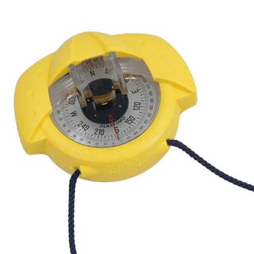 Brújula de mano AB Tools Plastimo Iris 50 en plástico amarillo de alta visibilidad para barco y yate miniatura 1