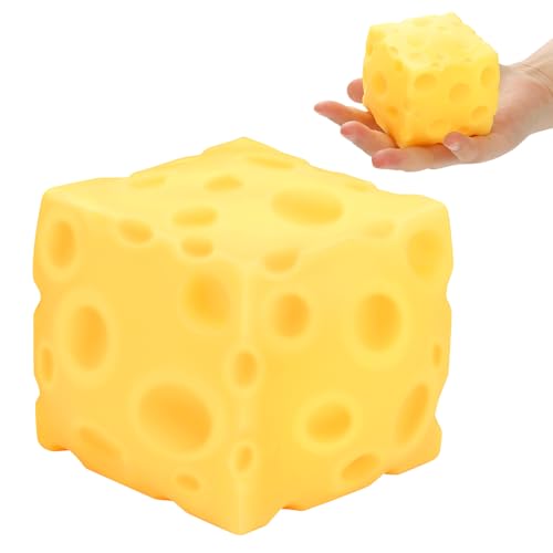 Cheese Squishy Toy Käse Squishy Spielzeug 6cm Squeeze Käse Spielzeug Stressball Anti-Stress Squeeze Toy Realistische Sensorische Fidget Soft Slow-Rising für Schule Büro Reisegeschenke Party Urlaub