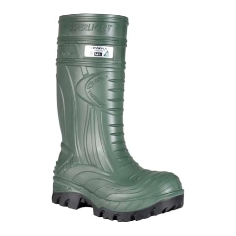 COFRA Waterproof Work Boots - THERMIC Green All-Weather Rain Boot with Composite Safety Toe & Slip Resistant Nitrile Outsole - 00040-CM8.W05 Cover