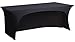 Nappe noire en elasthanne extensible avec un cote archee arc pour table 183 x75 x75 cm . dj buffet spandex elastique