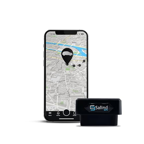 Traceur Salind OBD GPS -Traceur GPS pour Voitures et Autres véhicules-Connexion directe à l'interface OBD 2-Localisation en Ligne en Temps réel-Suivi en Direct Via l'app