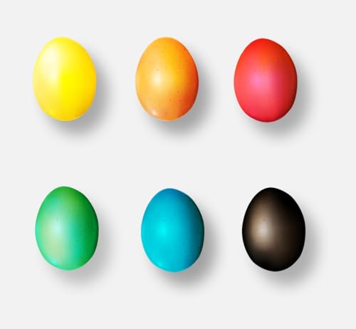 Pysanky Easter Eggs Decorating Dyes, Set of 6, Powder Form, Non Edable, Multicolor