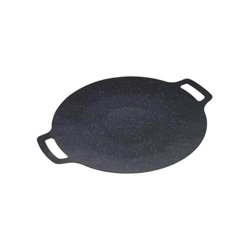 Genérico Sartén for parrilla redonda coreana de 38cm, sartén for barbacoa, vientre de cerdo, cocina antiadherente, Cocina de Inducción de piedra Maifan, bandeja for barbacoa de Gas, plato for asar