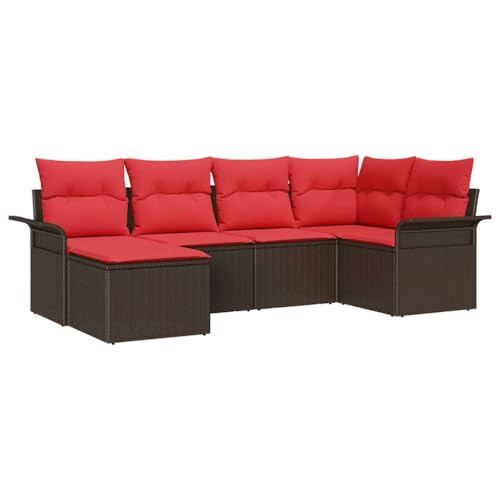 Canapé de jardin 6 pcs vidaXL modulable extérieur anti-intempéries - 2