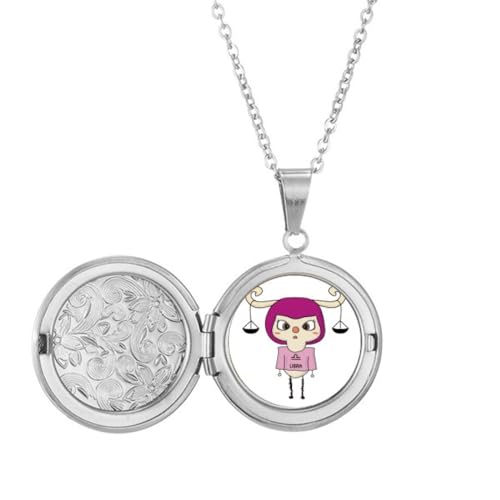 Collier tenant photo avec médaillon constellation astrologique