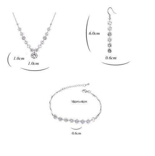 Crystalline Azuria Donna 18ct Placcato Oro Bianco