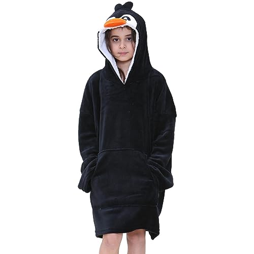 A2Z 4 Kids Dziewczyny Chłopcy Ponadgabarytowy Bluza z kapturem Zwierzę Snuggle - Snuggle 957 Penguin Kids 3-6