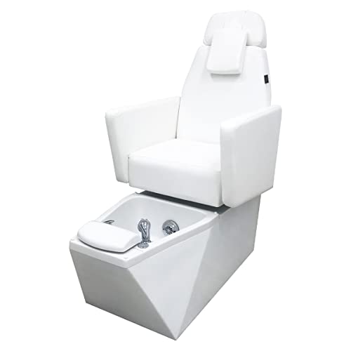 NEOBEAUTY BCN Sillón de Podología SPA Profesional FASCINO con bañera y función de cromoterapia. Asiento y Respaldo Regulables, apoyabrazos abatible.