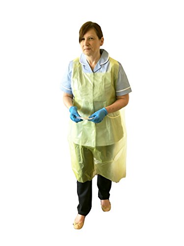 Polycare Polythene Yellow Apron/Box 1000 (Size: 27 x 46 inch) CE Certified