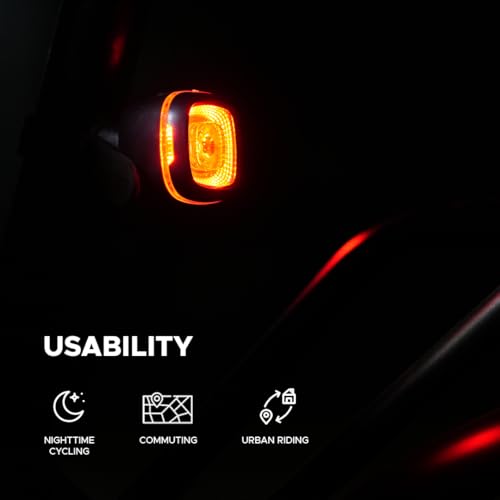 Image of EMotorad FlashTrail Tail Light with 5 Light Modes, 92cd and 9 Lumens Brightness, 350mAh Battery with Charging Indicators