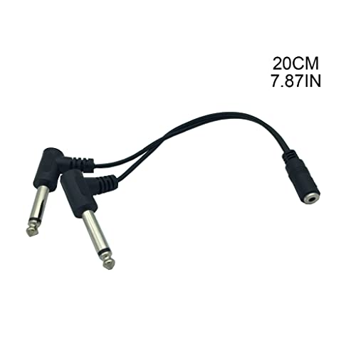 Cable adaptador 3.5mm estéreo a 2x6.35mm mono 20cm miniatura 5
