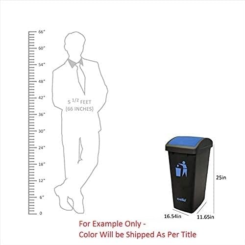 Image of Cello Plastic Garbage Swing-Lid Dustbin 48 Ltr, (Green & Green) COMBO