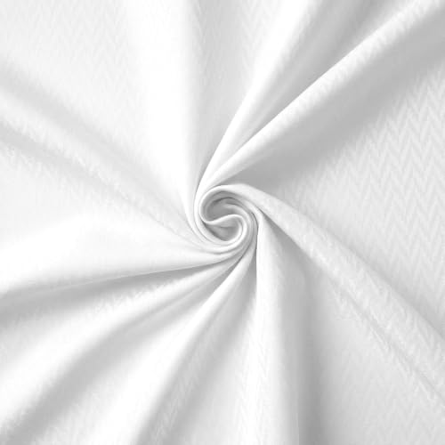 Image of RJO Hospital Curtains White Zigzag W-4 x L-7 FT