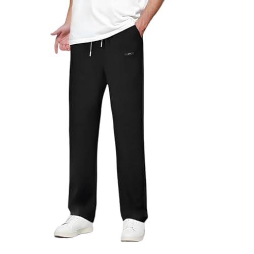 AeroStrides - Pull On Waffle Stretch Casual Pants, Men's Straight Loose Versatile Trendy Trousers, Men for Work Travel