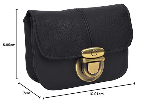 Gusti Bauchtasche Leder Damen Herren – Gürteltasche Schwarz für Reisen, Festival, Alltag – Vintage Hüfttasche mit Portemonnaie-Fach und zeitlosem Design