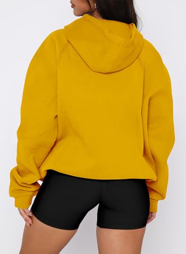 onlypuff Women Pullover Sweatshirt Long Sleeve Hoodies Kangaroo Pocket Fleece Basic Sweater