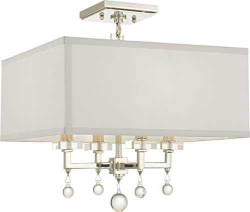 Crystorama 8105-PN_Ceiling Paxton Chandelier, 4-Light 240 Total Watts, Antique Gold