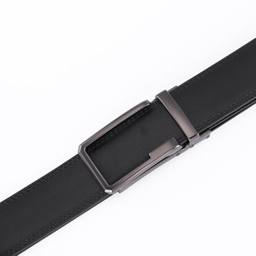 Men's Automatic Buckle Leather Belt With Zinc Alloy Plating, High - Grade Belt3
