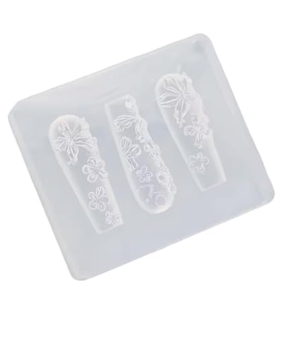 Yotlein Molde de Silicona 3D para Decoración de Uñas, Plantilla de Uñas para Arte de Uñas de Gel 3D, Silicona para Decoración de Uñas con Forma de Flor, Molde para Uñas de Resina