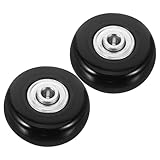 POPETPOP 2 piezas Kit de Ruedas Giratorias de Repuesto para Maletas Resistentes al Desgaste Fácil Instalación Compatibles Mayoría de Equipajes de Cabina y Maletas Rígidas Color Negro