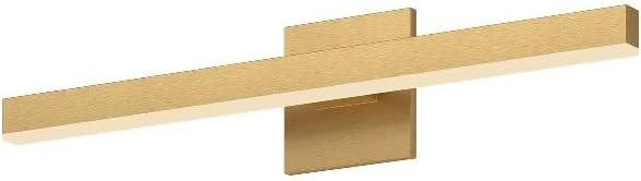 Kuzco Lighting Vega 23" Vanity Light | Brushed Gold Finish | White Acrylic Diffuser | Modern LED Linear Wall Fixture | Made of Aluminum and Acrylic | 23" W x 1.38" H x 3.25" E | VL10323-BG