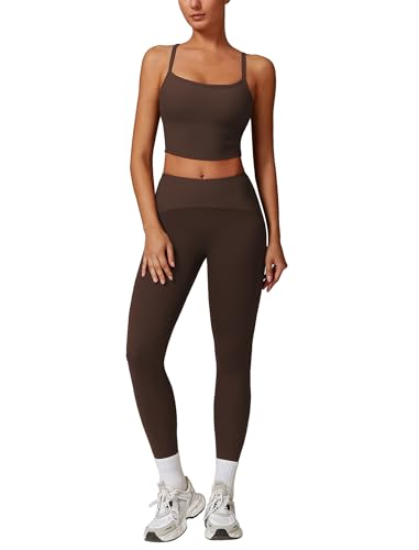 Ensemble d'entraînement anti-glisse AGYMNX - Legging sport extensible sans couture rouge