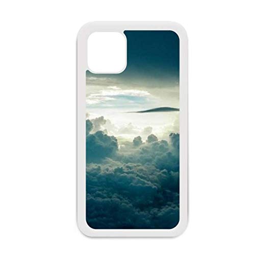 Coque iPhone 12 Pro Max nuages gris finition mate haute qualité