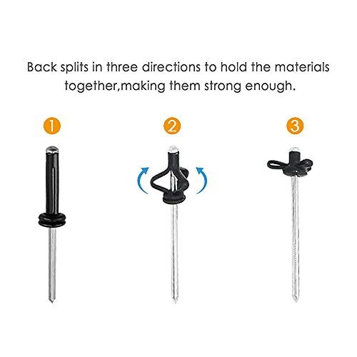 Daseey Kit de carrinho de ancoragem para caiaque com rebites Tri-grip Anel de veDação Presilha para