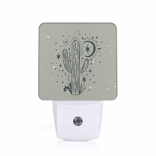 LED Night Light,Wild Cactus Desert Arizona Vintage...