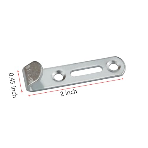 Image of 10Pcs 50 lb. Heavy Duty Hanging Rack Iron Hanging Rack Wall Mini J Hooks for Hanging Mirrors, Picture Frames, Photos, Artwork, Wall Decor, Keyhole Hanging Racks Silver Two Hole with Screws