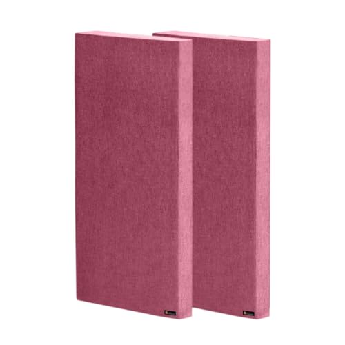 Image of Timber Acoustics | Sound Absorption Panels | Rockwool | Pine-wood | Room Acoustics & Soundproofing | 2' x 4' x 2 inch [SET OF 2] NRC > 0.90 (Wine)