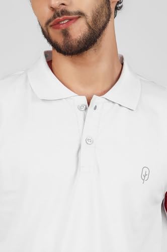 Image of Men's Regular Fit Polo Collar Half Sleeve T-Shirt Cotton Blend Polo T-Shirt Comfortable Lightweight Plain T-Shirt