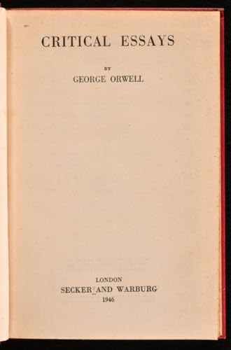 Critical Essays B000HG7OAQ Book Cover