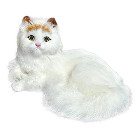 Cat Soft Toy | Black/White Cat Plush Toys | Simulation Cat Stuffed Animal Pillow for Kids | Cute Plush Kitten Cuddly Toys for Girls & Boys Birthday Gifts Party Favors Cover