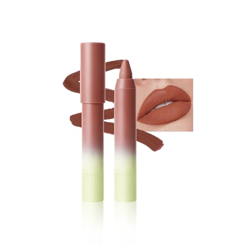 Image of Chestnut Brown Matte Lip Liner Pencil - Smooth & Moisturizing Lip Pencil for Precise Contour, Rich Color Payoff, Lightweight Everyday Lip Makeup, Twist-Up Design,08#