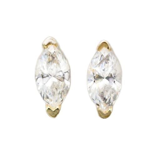 Boucles d'oreilles puces d'oreilles en argent marquise pour illuminer votre quotidien