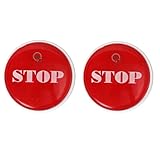 APSMOTIV Self Adhesive Reflex Reflector Round Shape Set for Tractor, Van, Tractor, Tiller, Combines, Harvesters, Mowers, Trucks, Trailers, Cars, and Universal Applications - Red (Set of 2 Pcs)