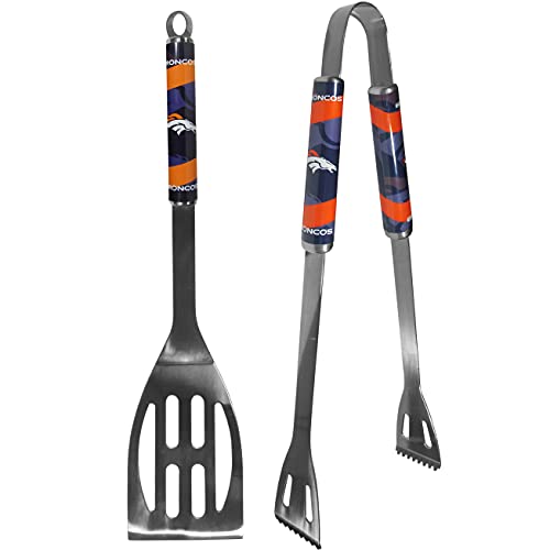 NFL Siskiyou Sports Fan Shop Denver Broncos 2 pc Steel BBQ Tool Set One Size Team Color