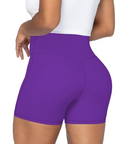 Image of Sunzel Crossover Biker Shorts for Women, No Front Seam V High Waist Yoga Workout Gym Shorts with Tummy Control | 4 Or 6-Inch Inseam, High Waisted, Tummy Control, Crossover Waist, Buttery Soft, No Front Seam, Squat Proof, Compression