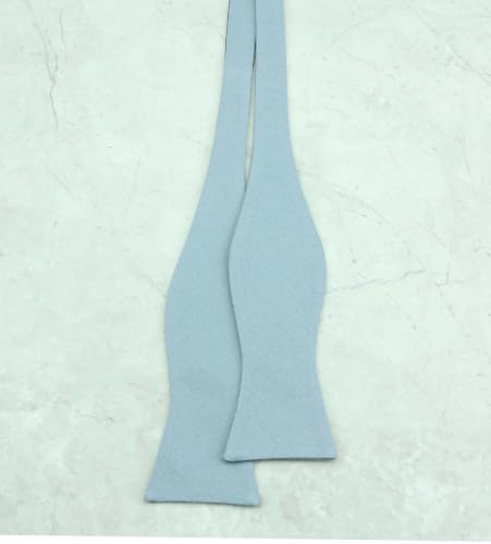 Image of Mens Solid Linen Ties - Slim Pattern Necktie for Men Wedding Groomsmen