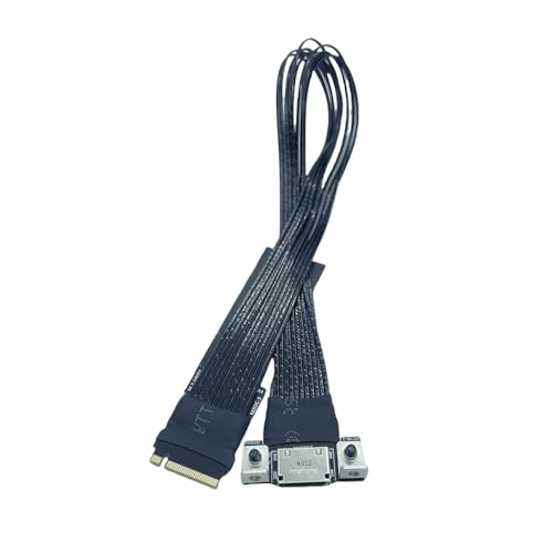 JMT M.2 NVMe M Key to Oculink 4i / SFF8611 Extension Cable PCIe4.0 X4 Gen3 4 Compatible with T10 / SAS-4 SFF-8612 (10cm)