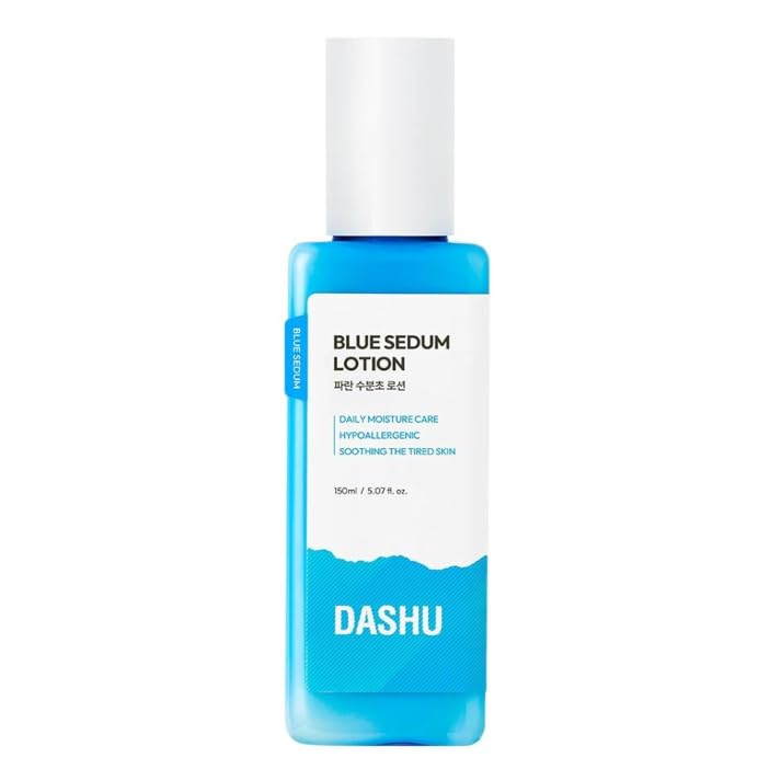 DASHU Blue Sedum Lotion | Korean Day & Night Face Lotion Barrier Repair Moisturizer, 8 Hyaluronic Acids 5.07 fl oz