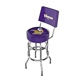 Imperial Purple Minnesota Vikings Chrome Bar Stool