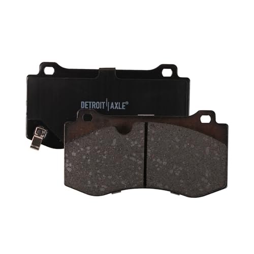 Image of Detroit Axle - Front Brake Pads for Chrysler 300 Dodge Challenger Charger Magnum Jeep Grand Cherokee, Ceramic Brake Pads w /Hardware Replacement