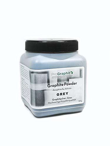 ProGraphite Artiste Graphite I 500 ml I Gris I Graphite naturel I Poudre d'artiste I Graphite Naturel pour dessiner ombrager etc I Poudre graphite I Pour les artisans I Poudre de dessin