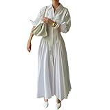 Design élégant de revers: avec un collier classique, cette robe dégage une élégance intemporelle tout en offrant un look poli et sophistiqué.